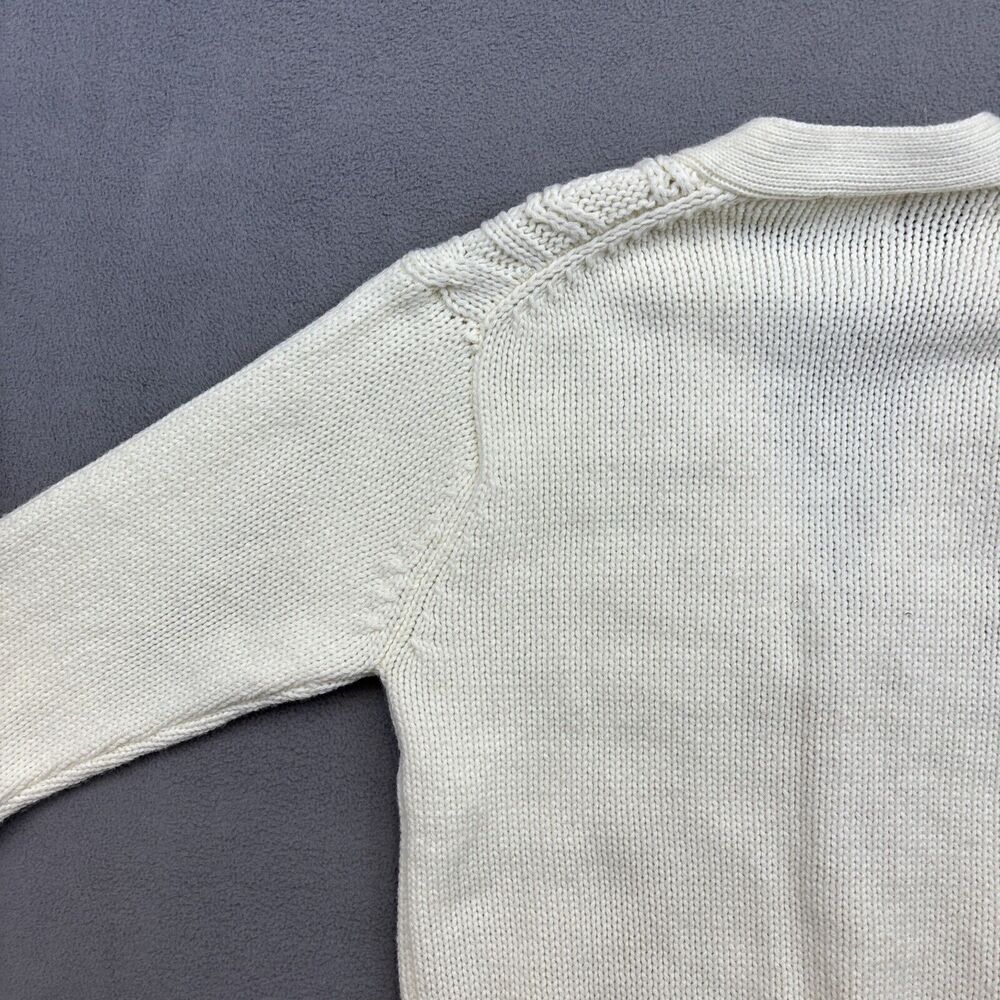 VTG Richman Brothers Sweater Mens Chunky Cable Knit Cardigan 70s Size Medium M - Picture 13 of 16
